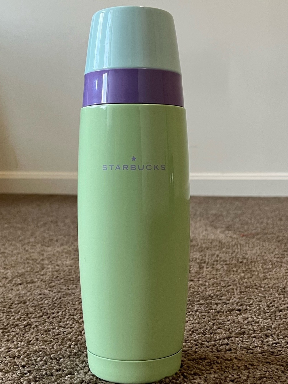 Vintage 2005 Starbucks 16 oz Colorblock Travel Mug Thermos